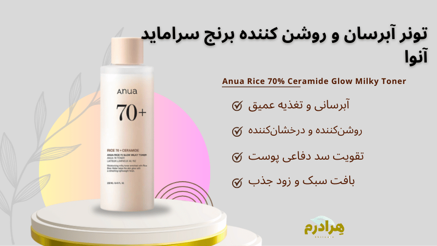تونر آبرسان و روشن کننده برنج سراماید آنوا 250 میل