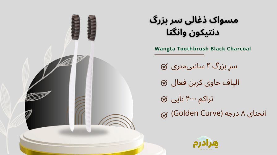 مسواک ذغالی سر بزرگ کره ای
