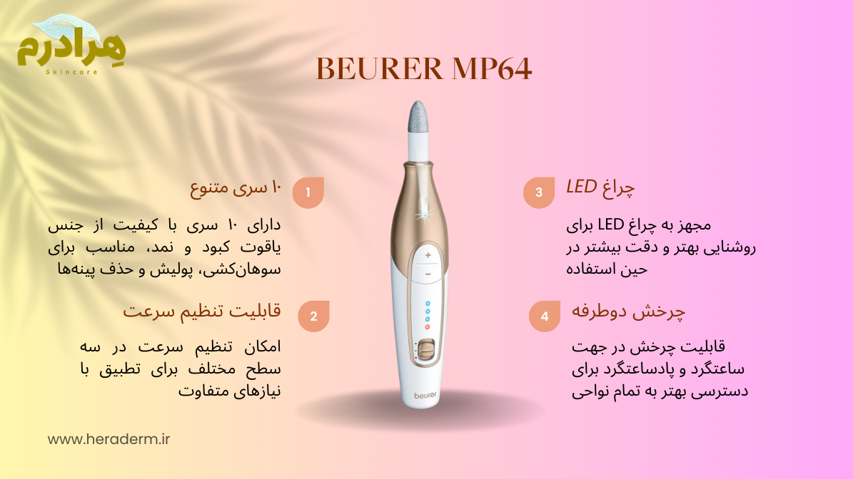 دستگاه مانیکور و پدیکور بیورر مدل MP64